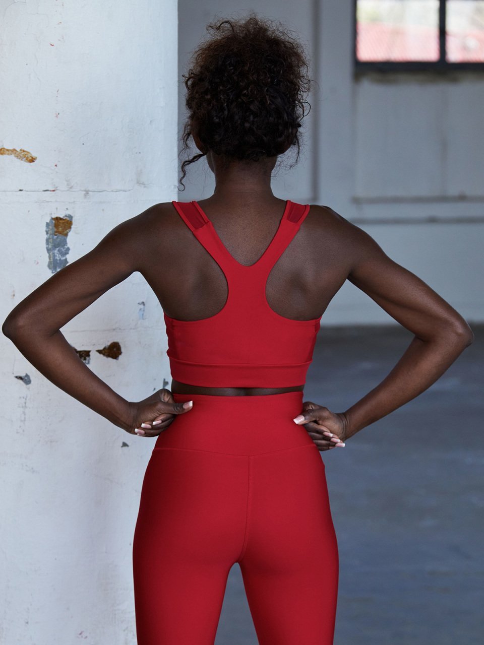 Tül Detaylı Spor Bustiyer Kırmızı Renk 204