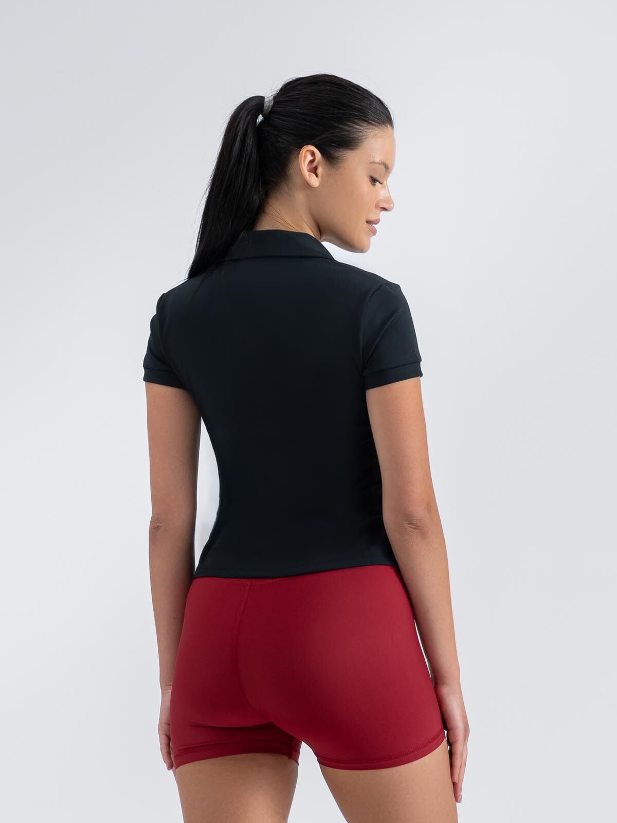 Ve Yaka Tshirt Siyah 3800
