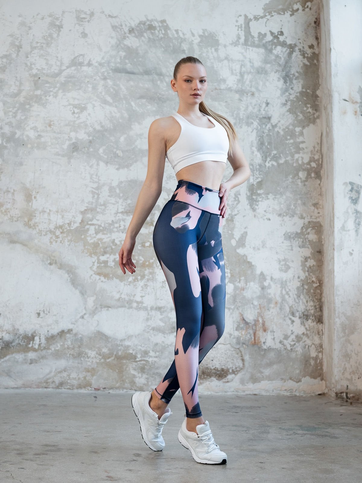 Desenli Ekstra Yüksek Bel Spor Tayt 1077