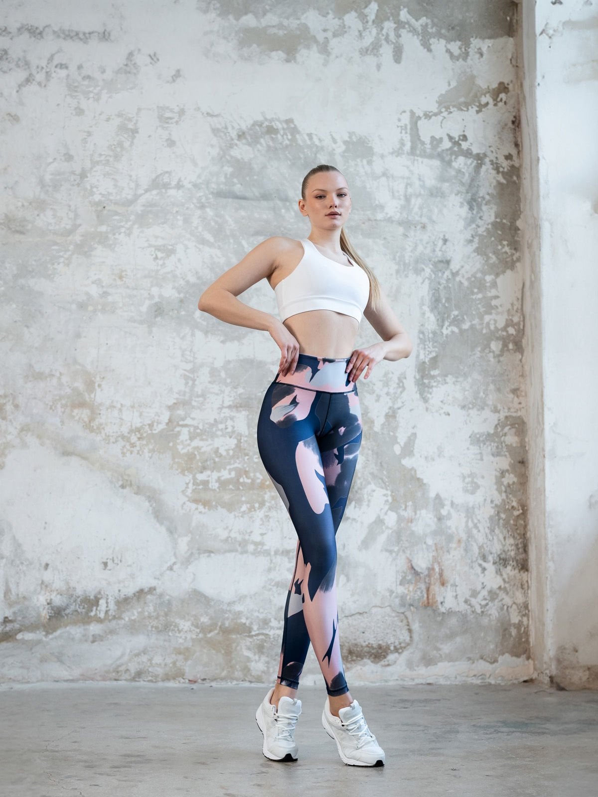 Desenli Ekstra Yüksek Bel Spor Tayt 1077