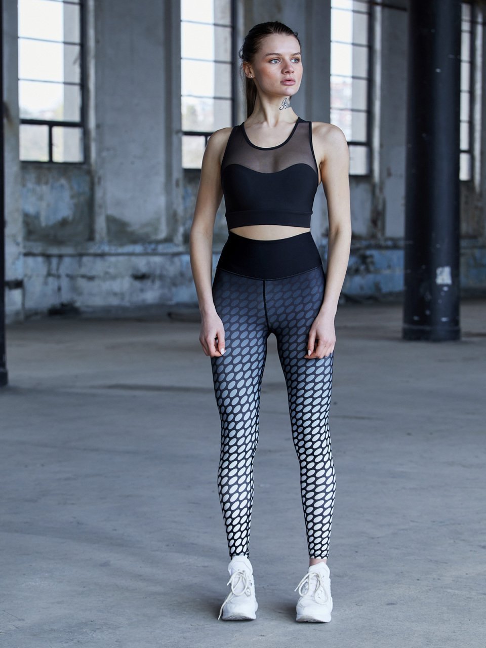 Desenli Ekstra Yüksek Bel Spor Tayt 961