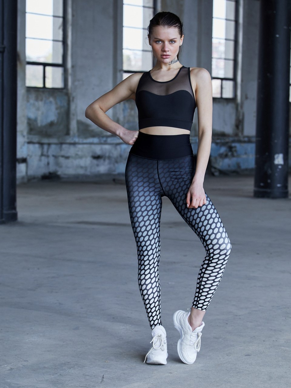 Desenli Ekstra Yüksek Bel Spor Tayt 961