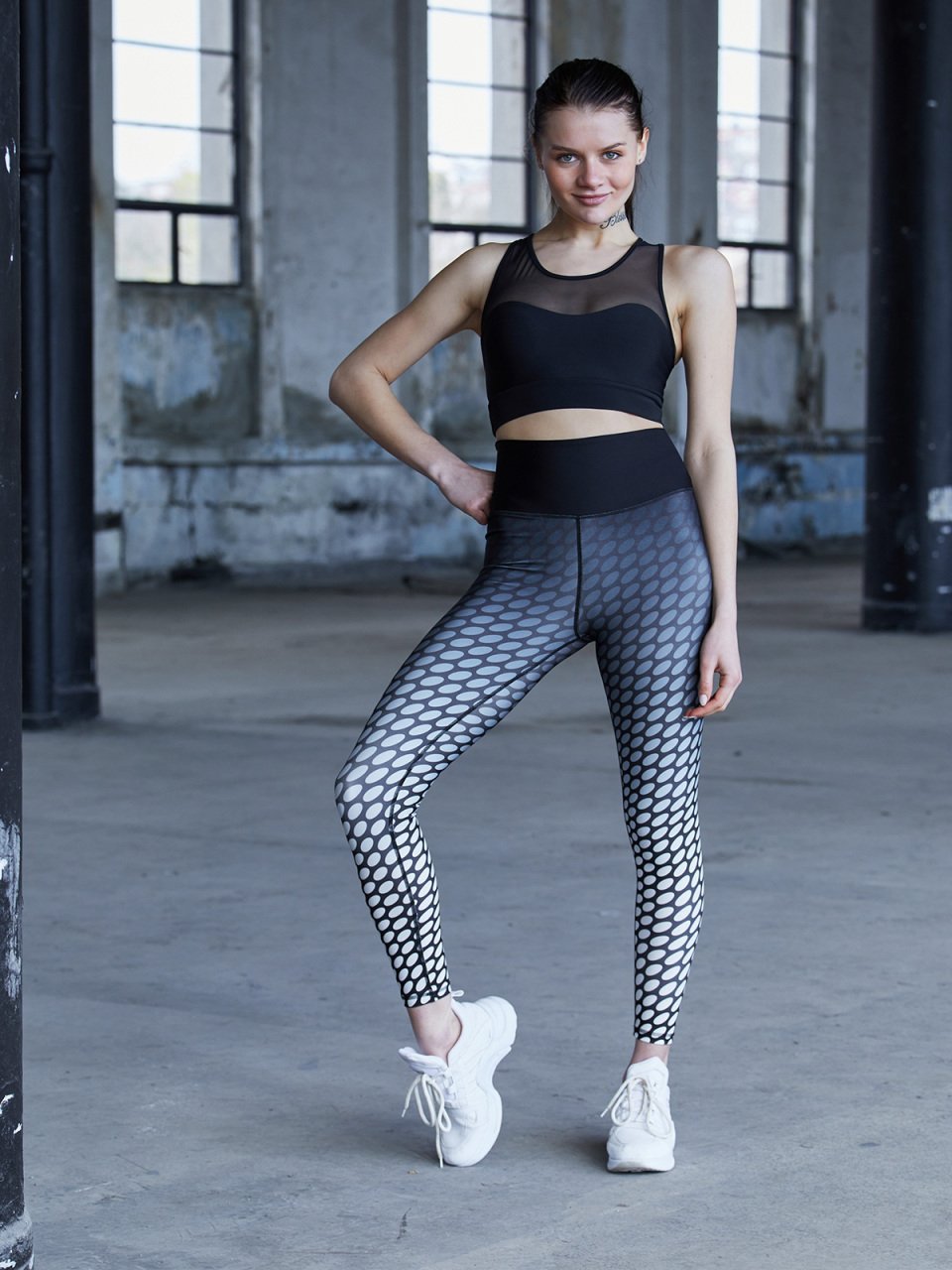 Desenli Ekstra Yüksek Bel Spor Tayt 961