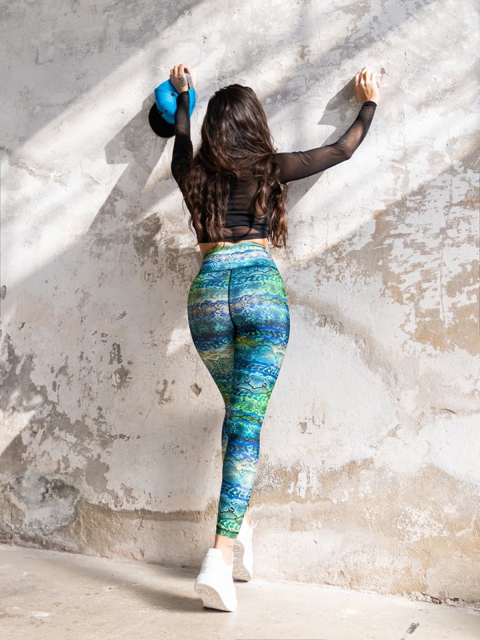 Desenli Ekstra Yüksek Bel Spor Tayt 1185