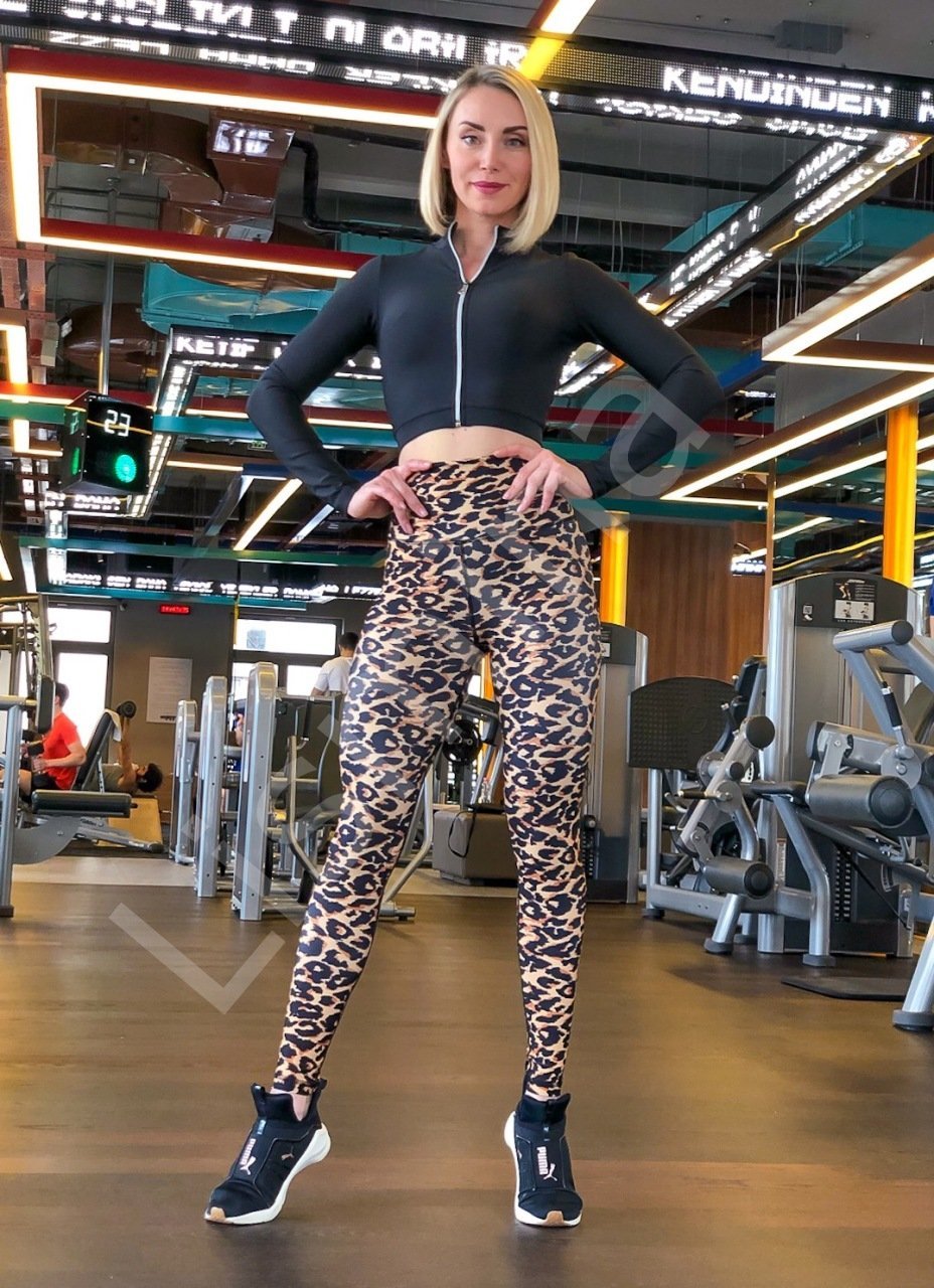 Desenli Ekstra Yüksek Bel Spor Tayt 709