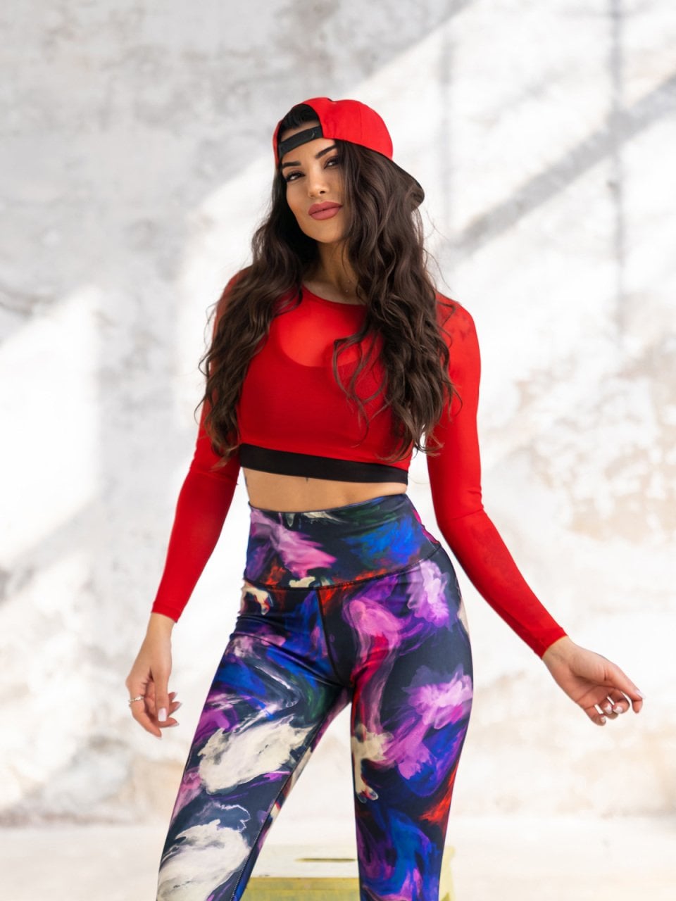 Desenli Ekstra Yüksek Bel Spor Tayt 1187