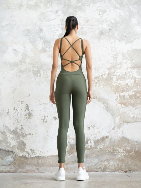 2401 Yeşil Renk Spor Tulum