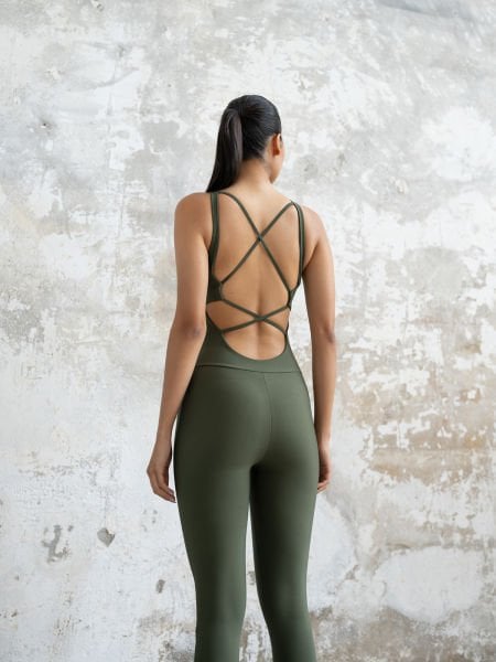 2401 Yeşil Renk Spor Tulum