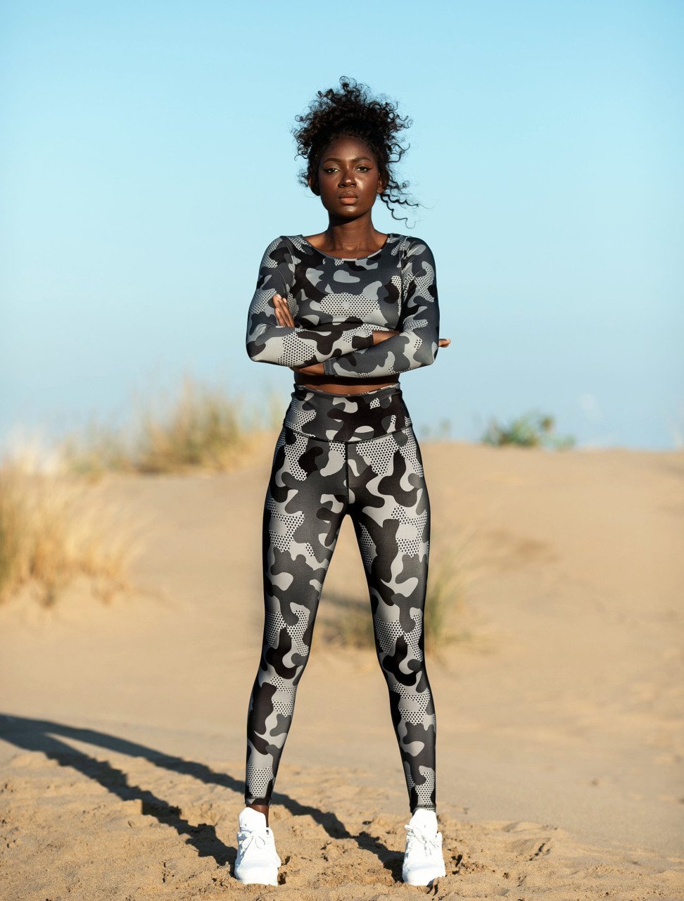 Desenli Ekstra Yüksek Bel Spor Tayt 716