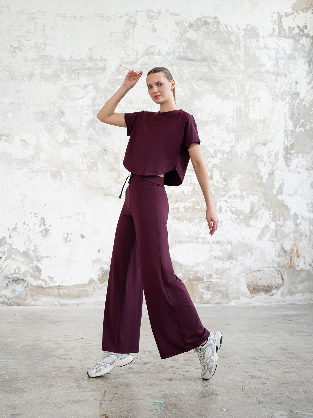 Yoga Tshirt Mürdüm Rengi 045