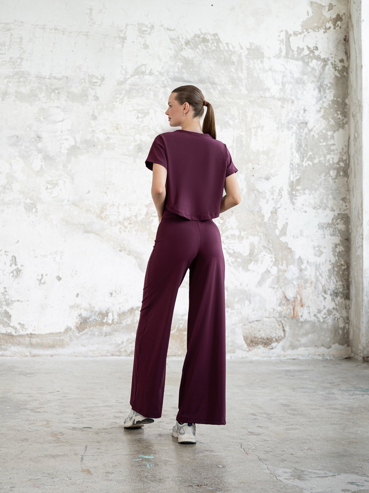 Yoga Tshirt Mürdüm Rengi 045