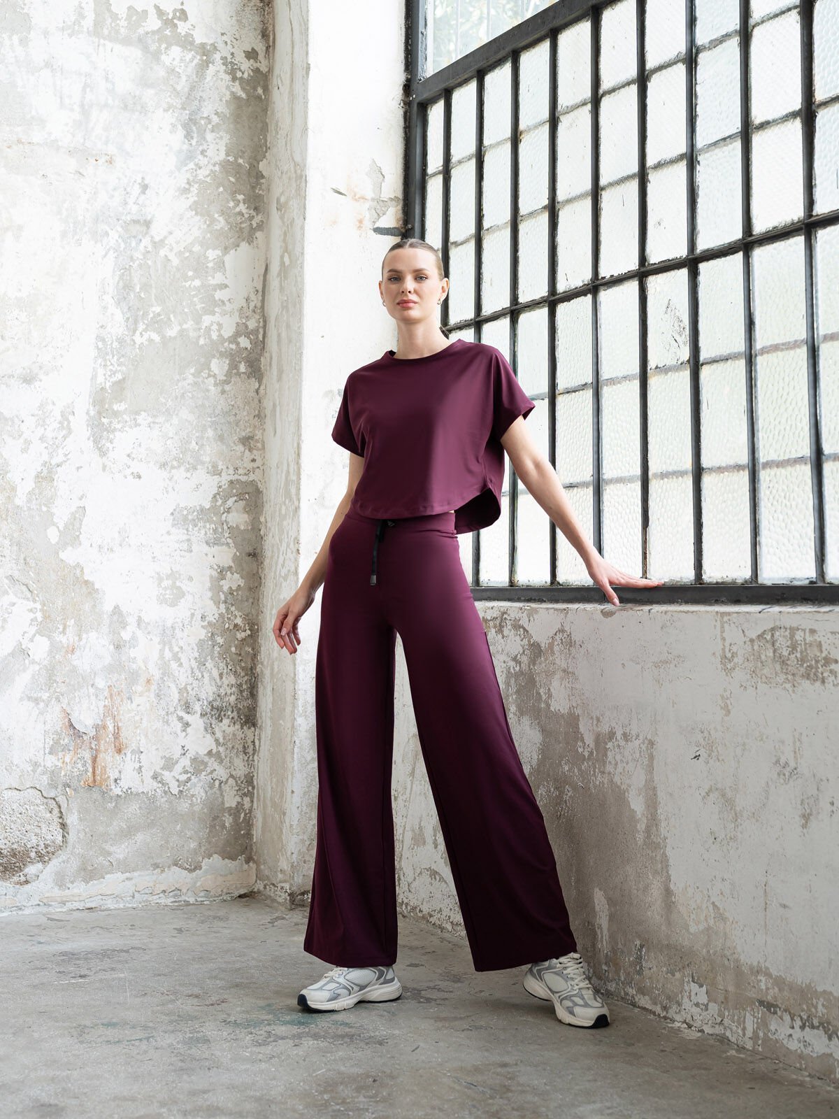 Yoga Tshirt Mürdüm Rengi 045