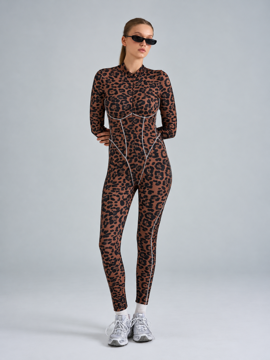 Sculpt Line Uzun Kollu Tulum Siyah Renk 2371