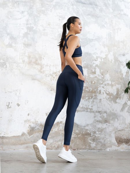 Lacivert Cepli Spor Tayt 988