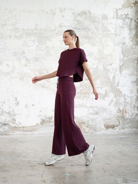 Yoga Pantalonu Mürdüm Rengi 506