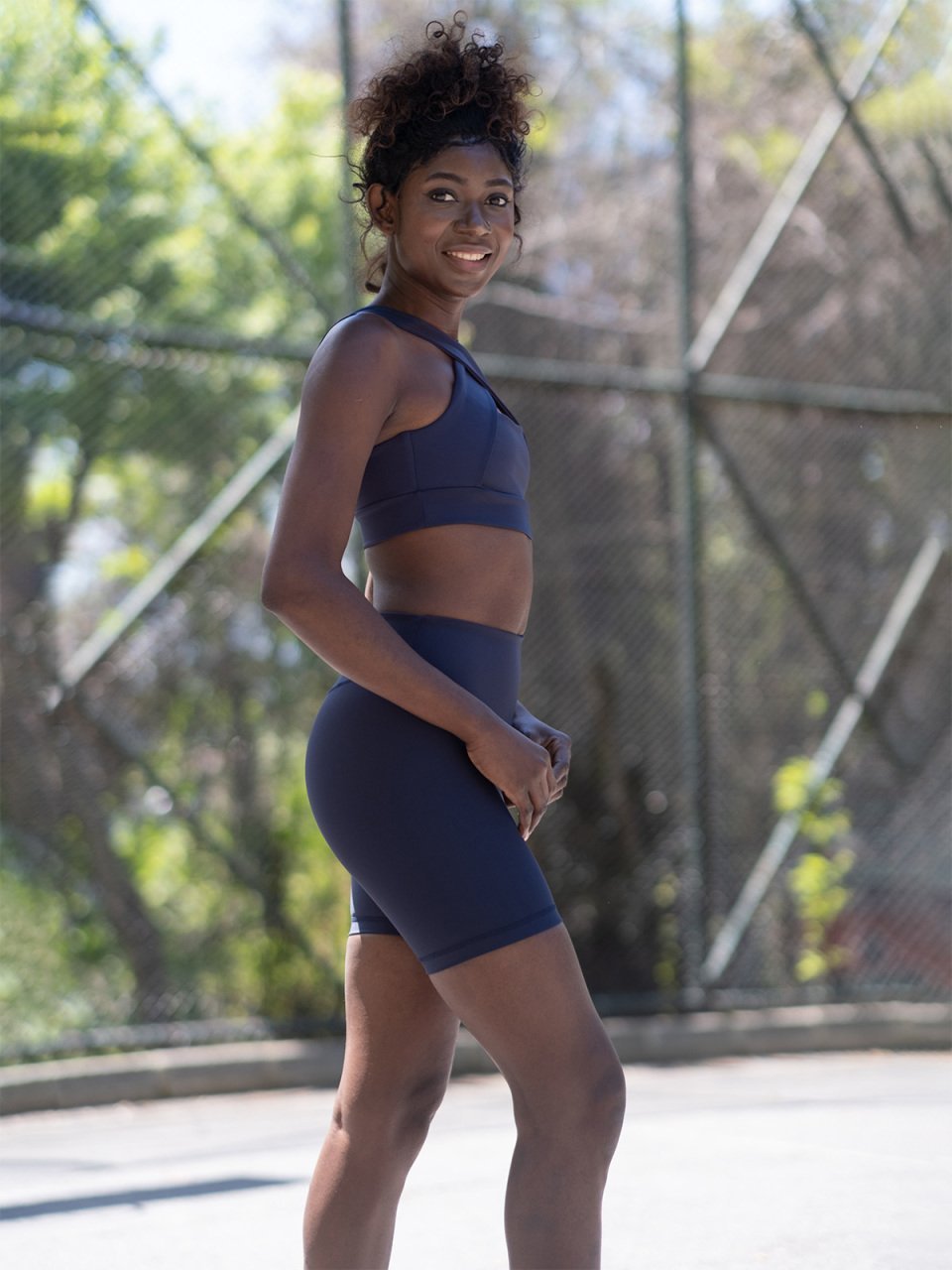 Midi Şort Lacivert Renk 7013