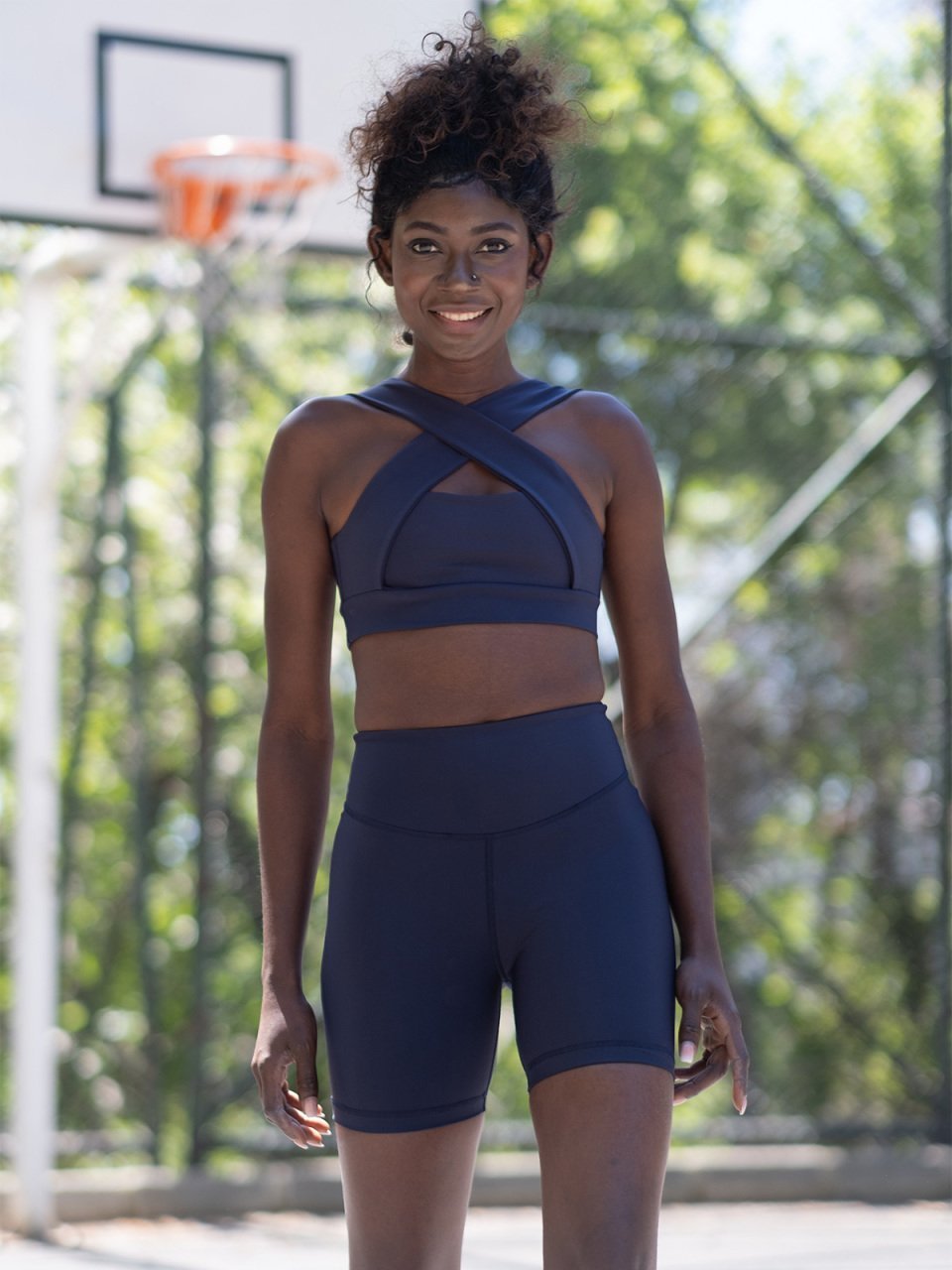 Midi Şort Lacivert Renk 7013