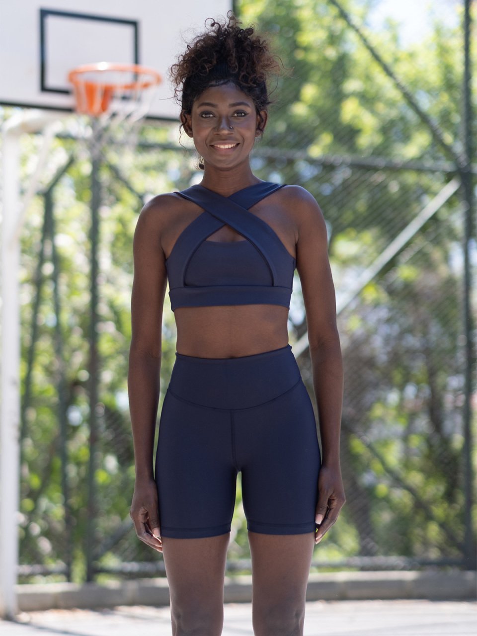 Midi Şort Lacivert Renk 7013