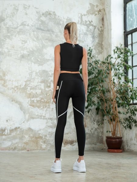 Cepli Menton Spor Tayt  Siyah Renk 426