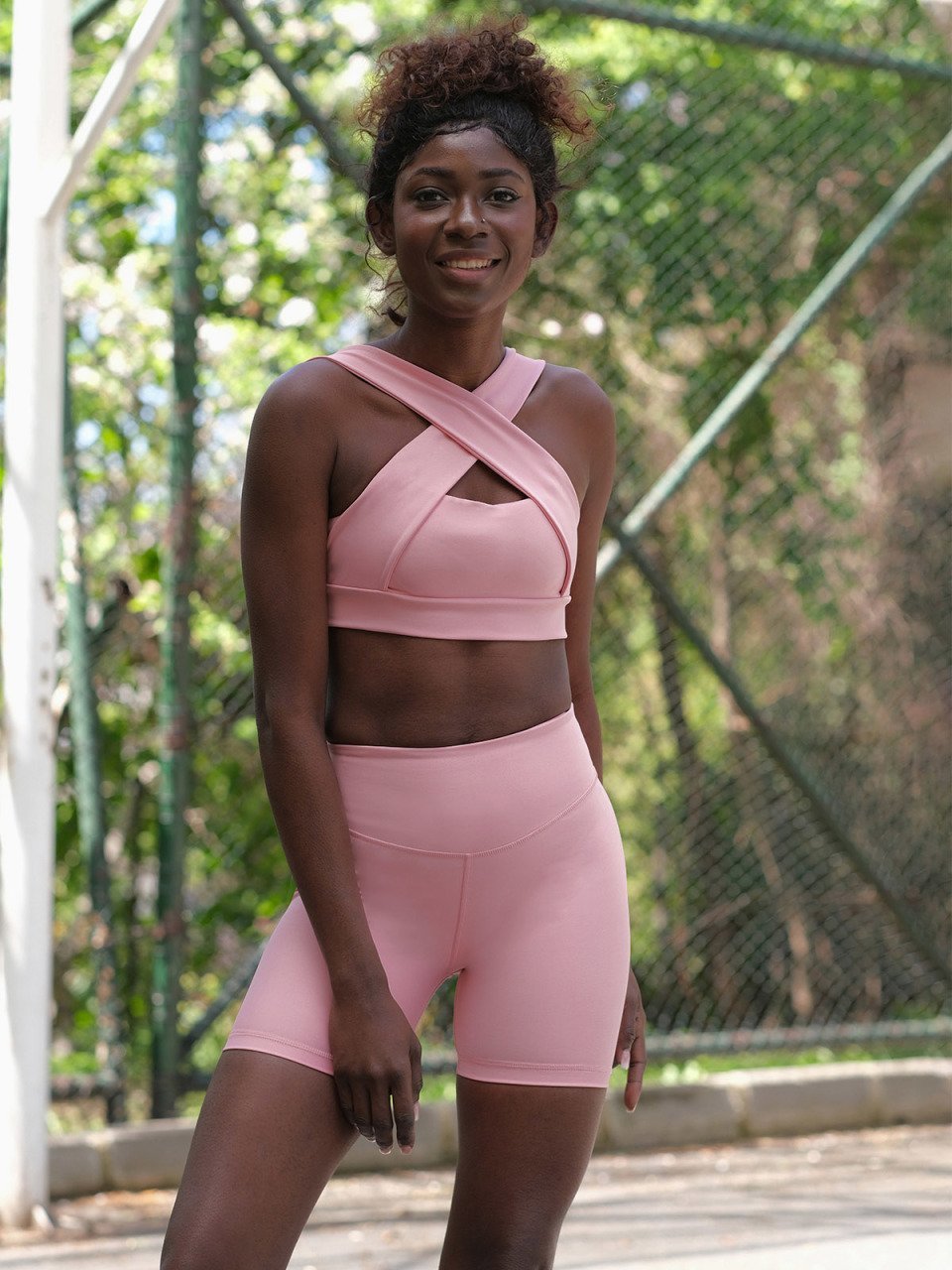 Midi Şort Rose Renk  7017