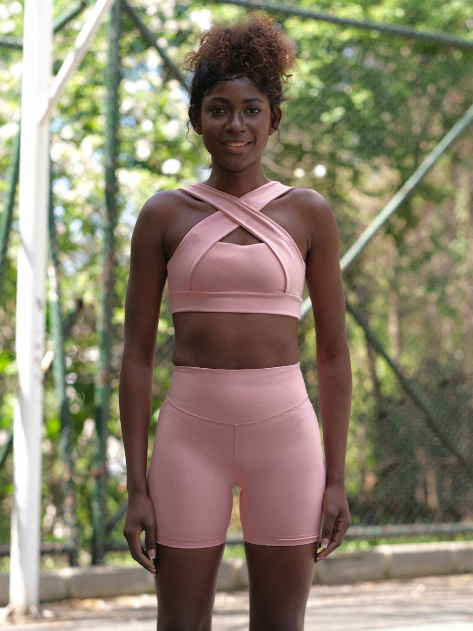 Midi Şort Rose Renk  7017