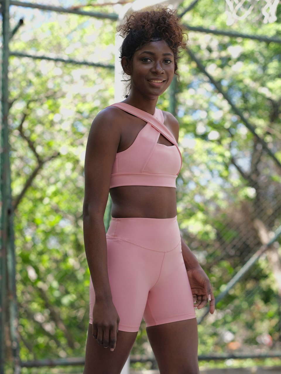 Midi Şort Rose Renk  7017