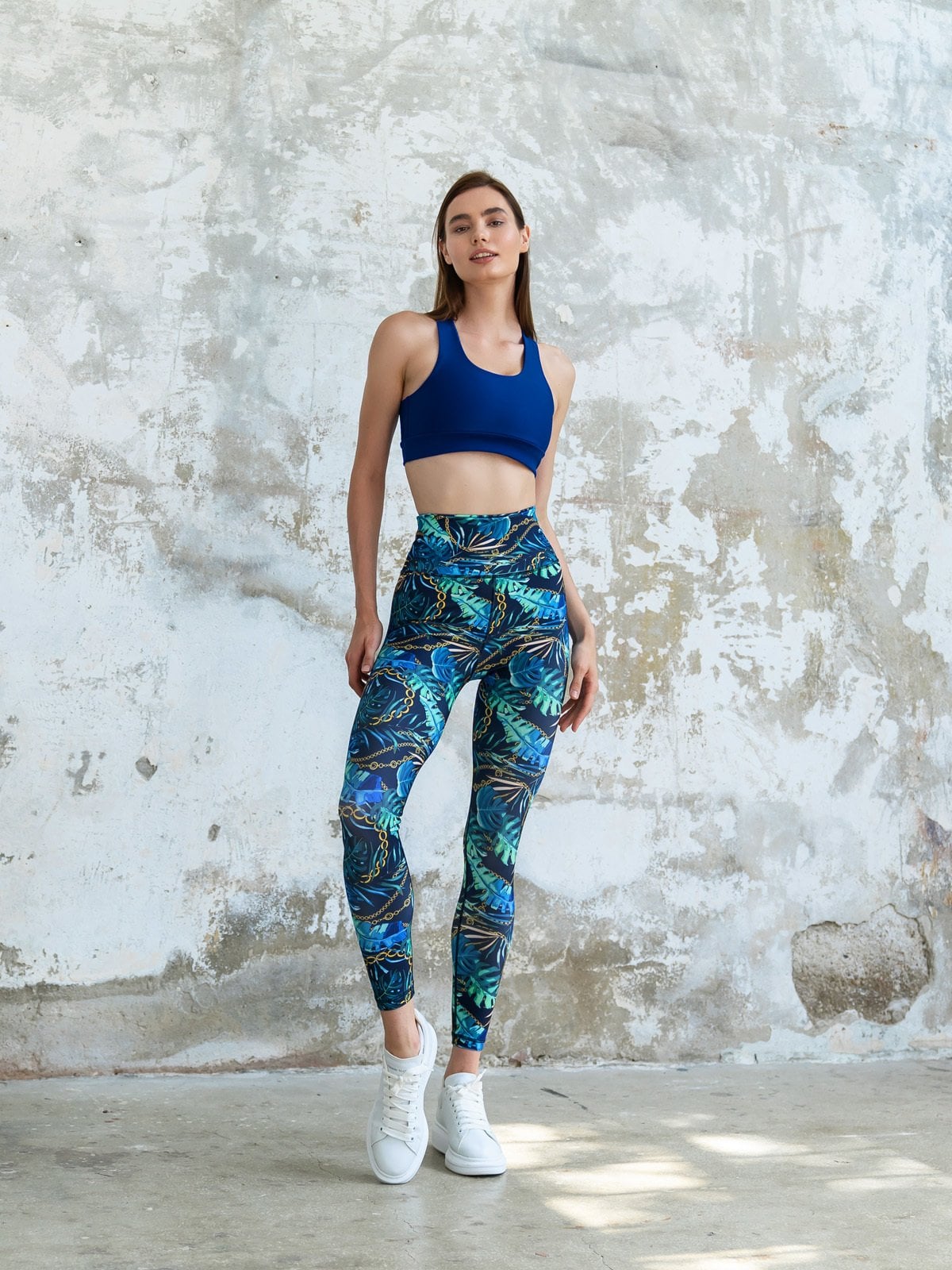 Desenli Ekstra Yüksek Bel Spor Tayt 304