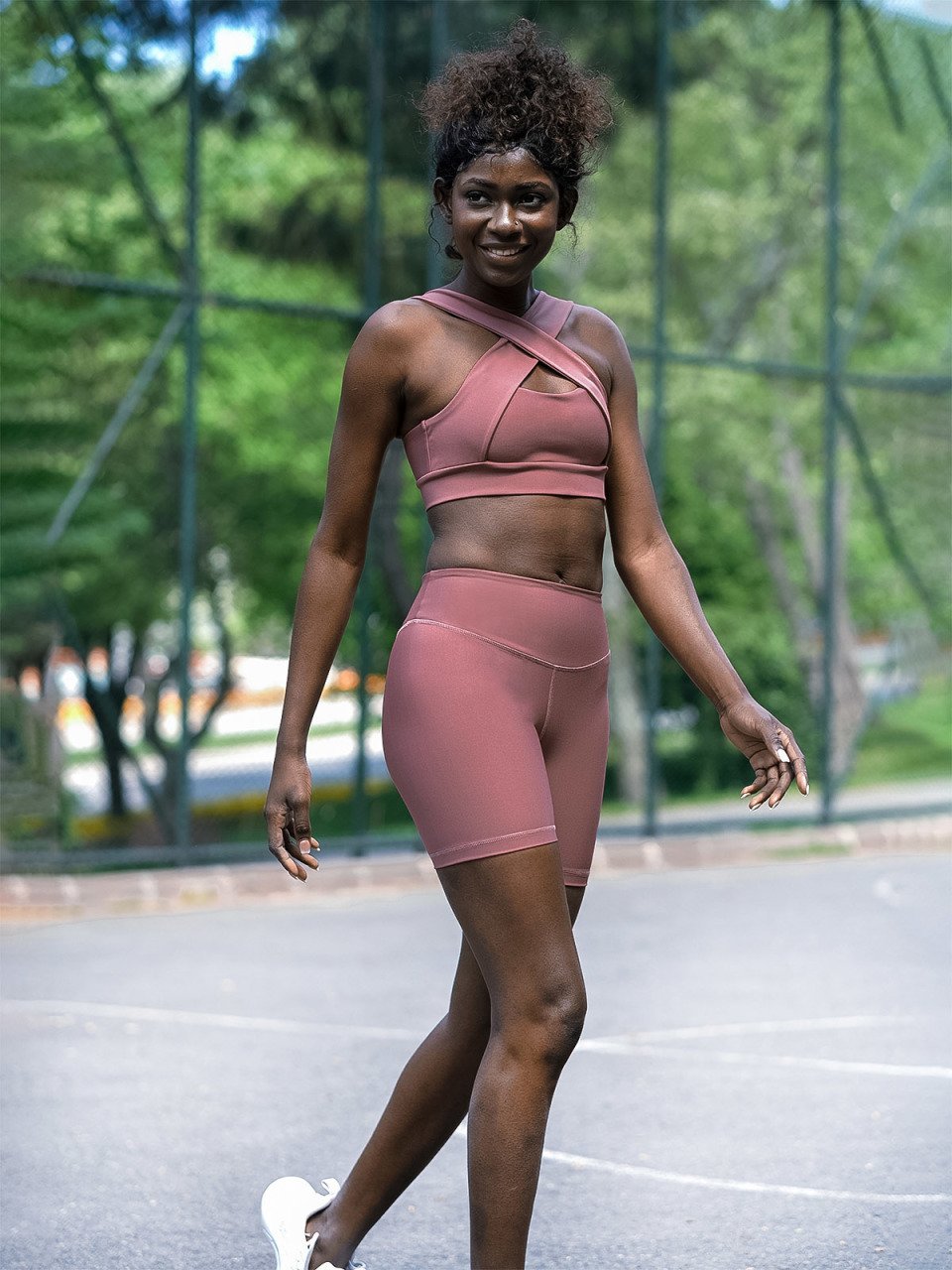 Midi Şort Koyu Rose Renk 7018