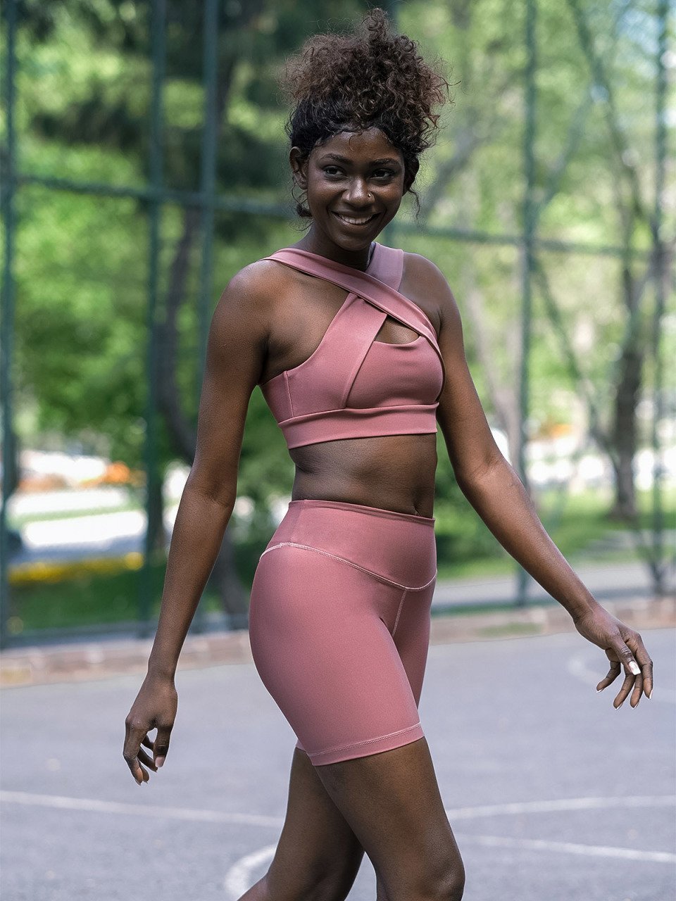 Midi Şort Koyu Rose Renk 7018