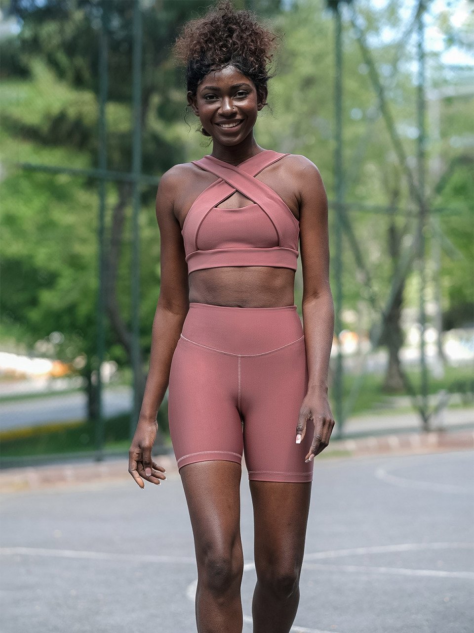 Midi Şort Koyu Rose Renk 7018