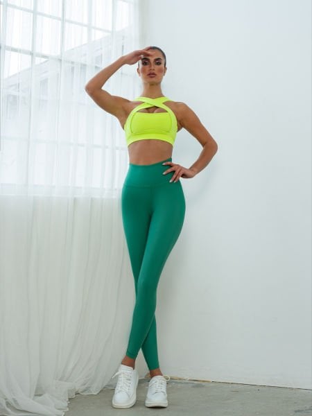 Benetton Yeşili Extra Yüksek Bel Spor Tayt 427