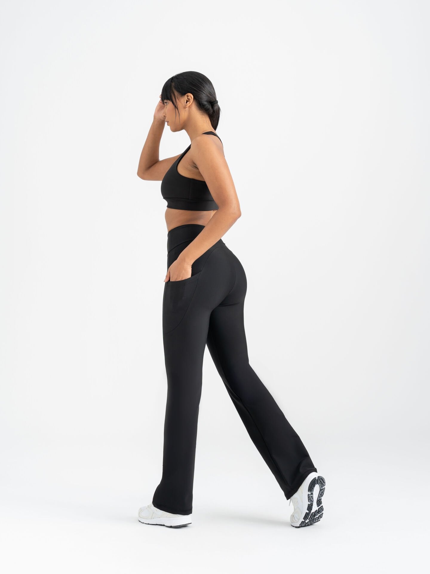 Boru Paça Yandan Cepli Tayt Siyah Renk 432