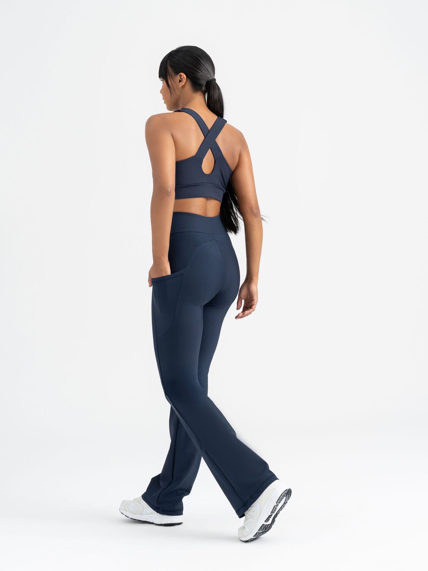 Boru Paça Yandan Cepli Tayt Lacivert Renk 435