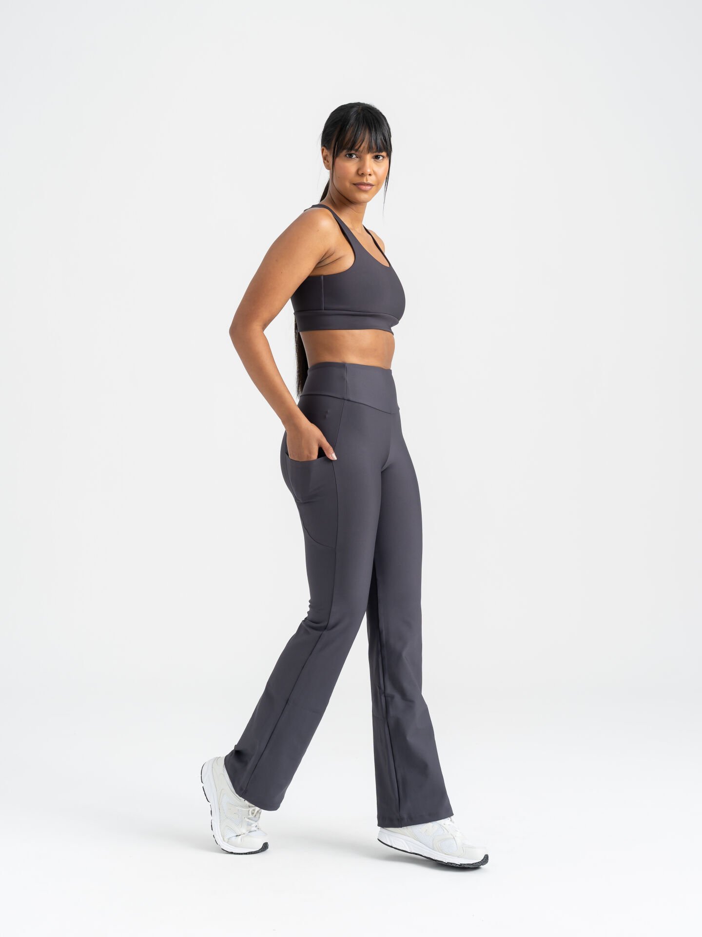 Boru Paça Yandan Cepli Tayt Füme Renk 434