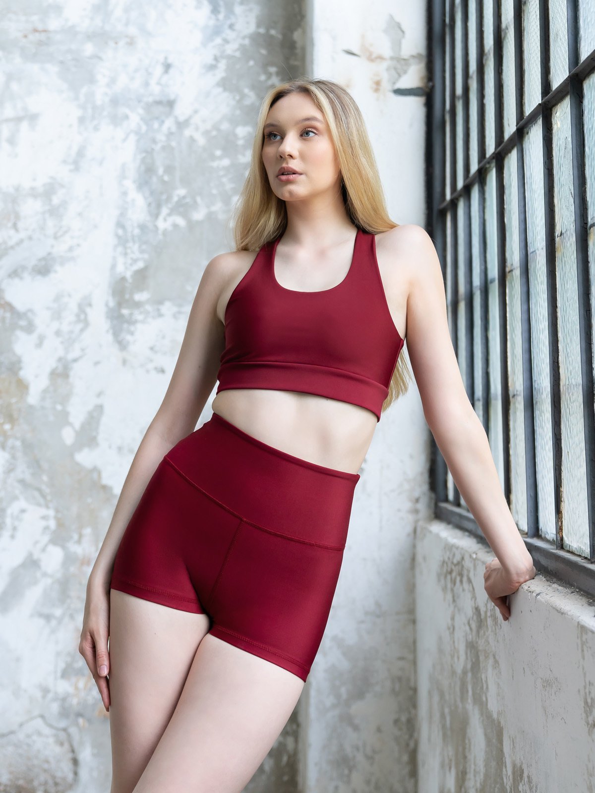 Mini Şort Bordo Renk 5001