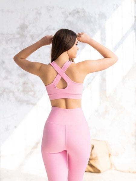 Ekstra Yüksek Bel Spor Tayt Pembe 764