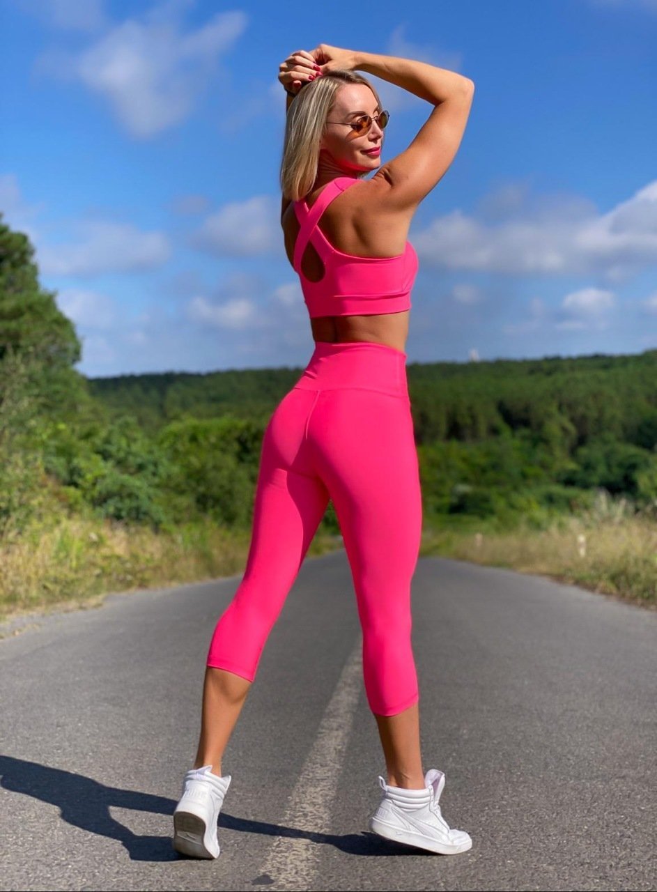 997 Neon Pembe Kapri Tayt