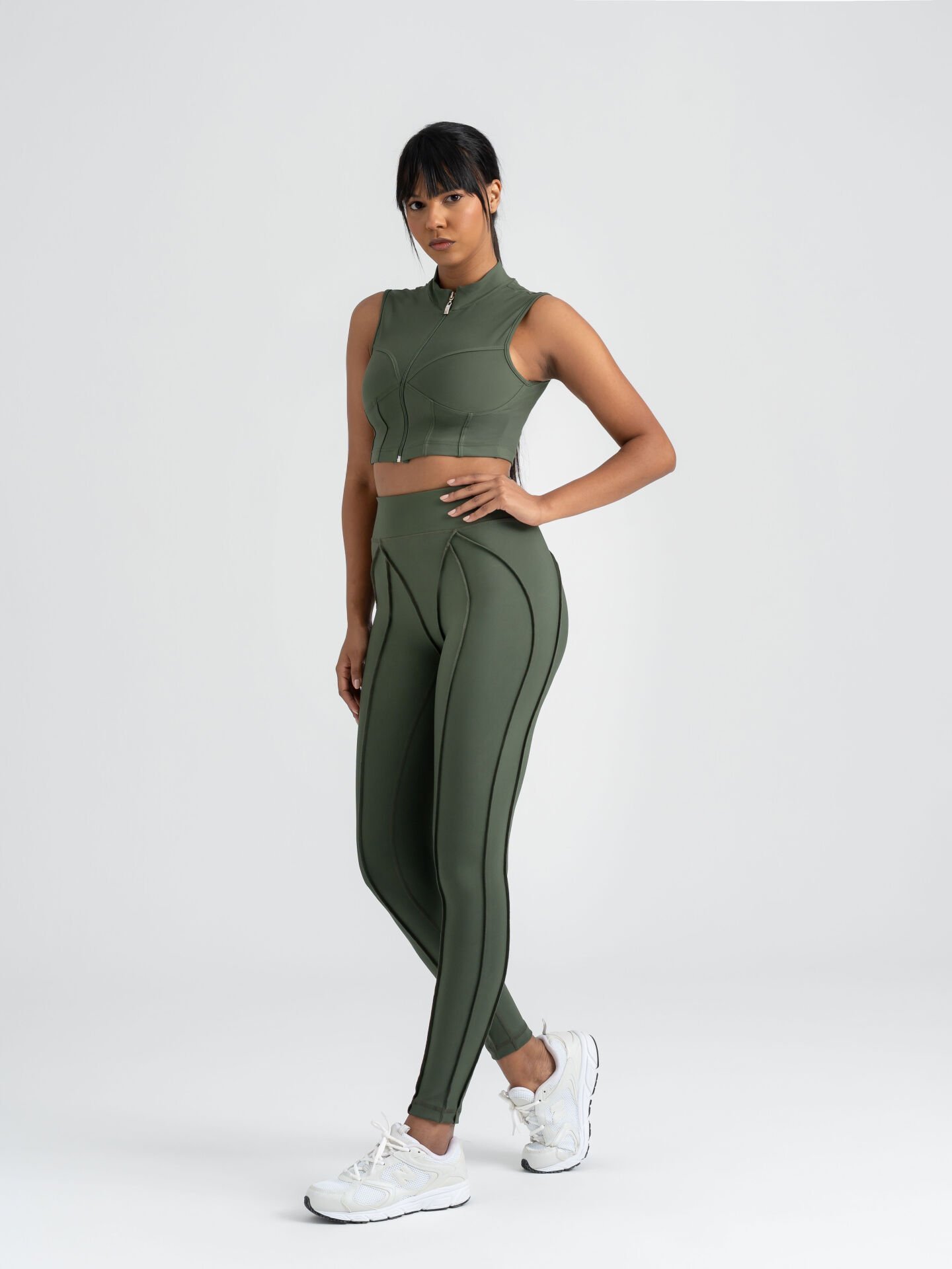 Sculpt Line Spor Tayt Haki Renk 531