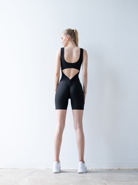 Şort Scrunch Butt Tulum Siyah Renk 1700