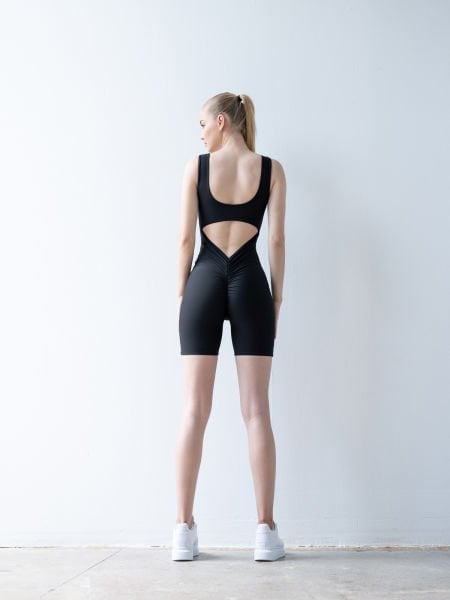 Şort Scrunch Butt Tulum Siyah Renk 1700