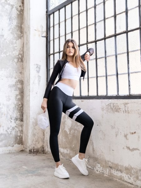 Ekstra Yüksel Bel Spor Tayt 874