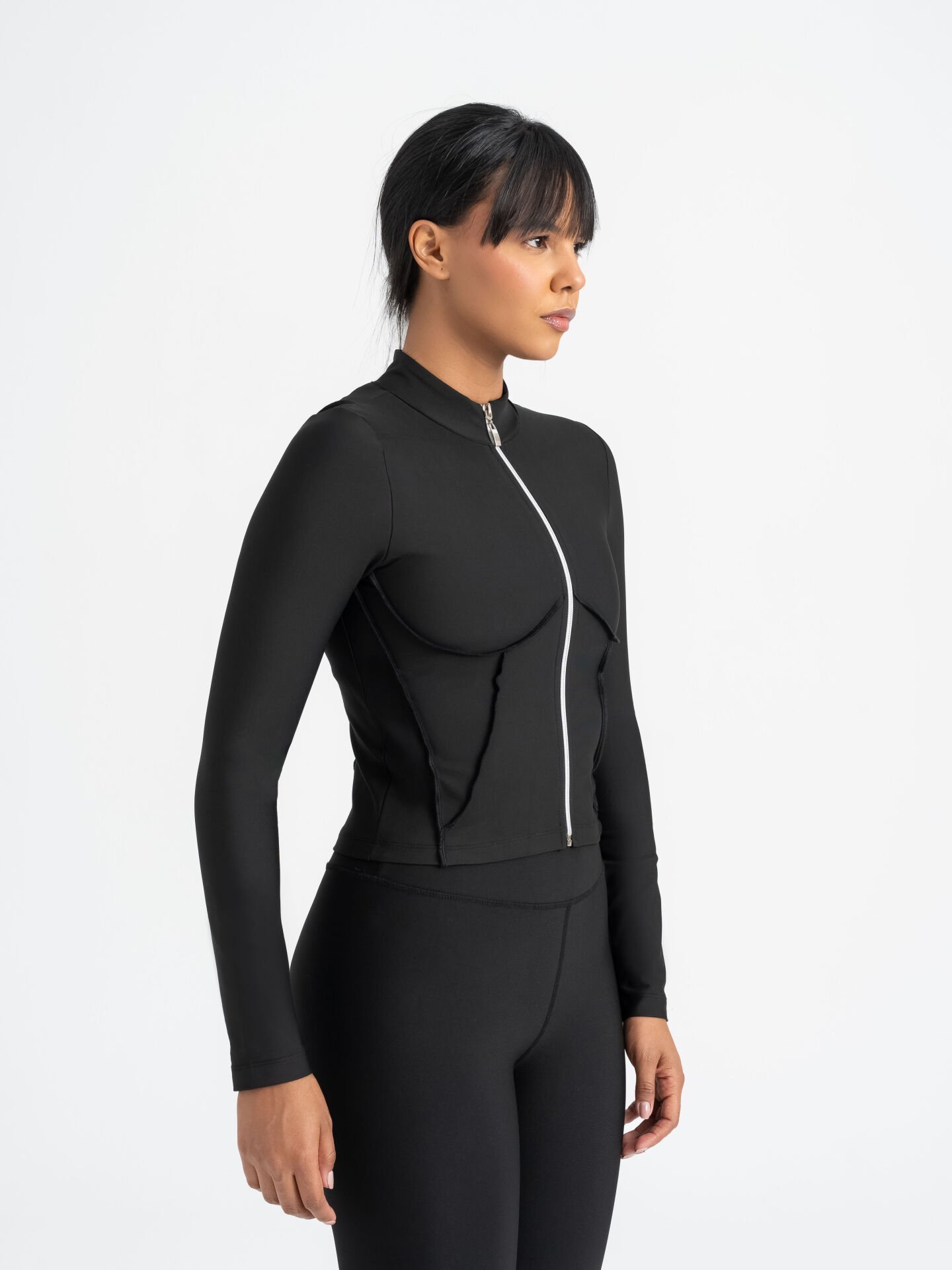 Power Fit Uzun Kollu Üst Siyah Renk 020