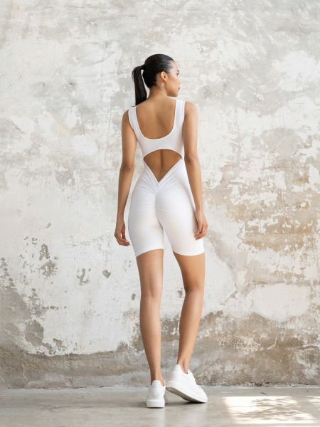Şort Scrunch Butt Tulum Beyaz Renk 1706