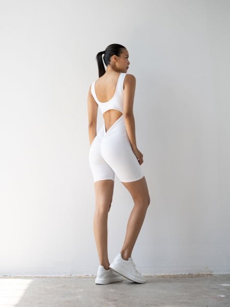 Şort Scrunch Butt Tulum Beyaz Renk 1706