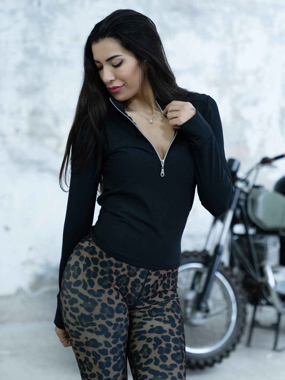 Desenli Ekstra Yüksek Bel Spor Tayt 872