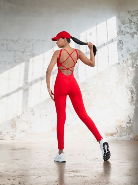 2404 Kırmzı Spor Tulum