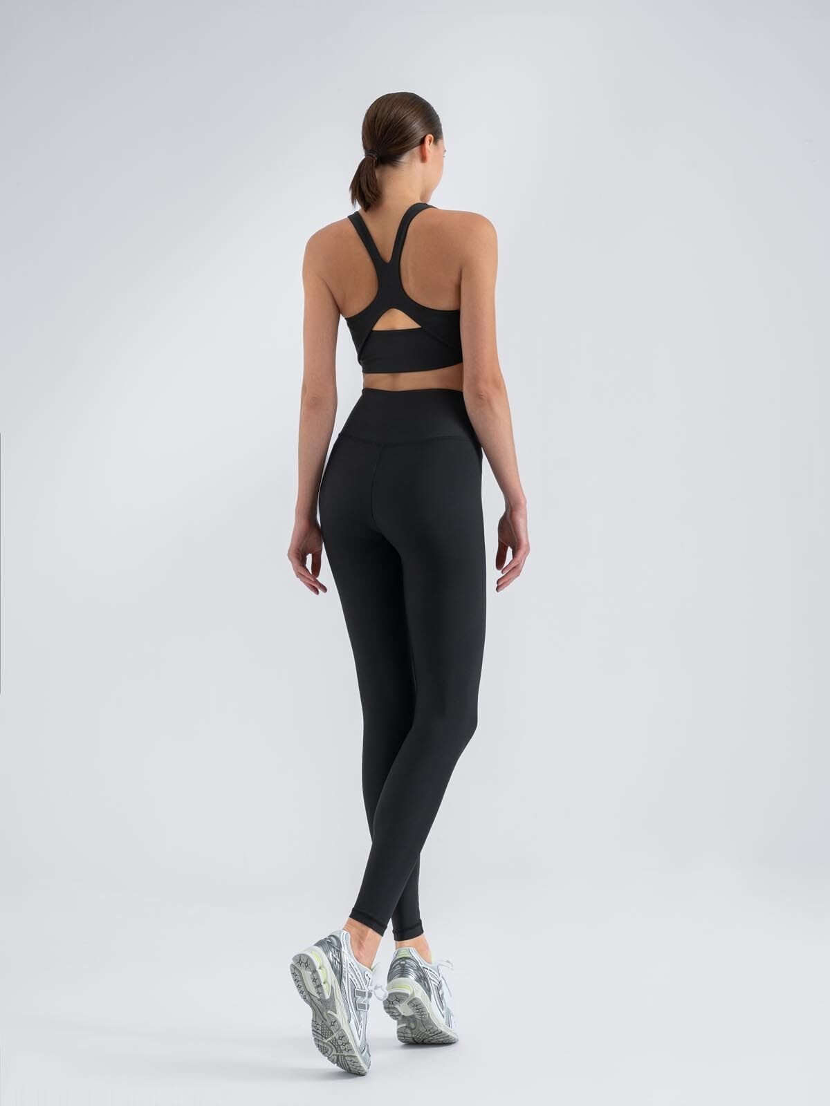 Ekstra Yüksek Bel Spor Tayt Siyah Renk 250