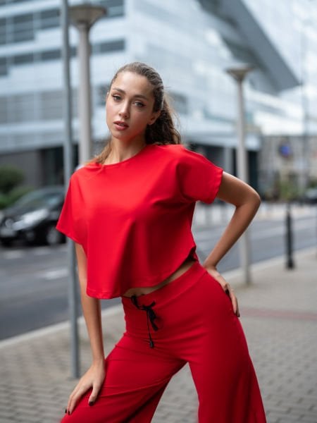 Mumbai Yoga Pantalonu Kırmızı Renk 449
