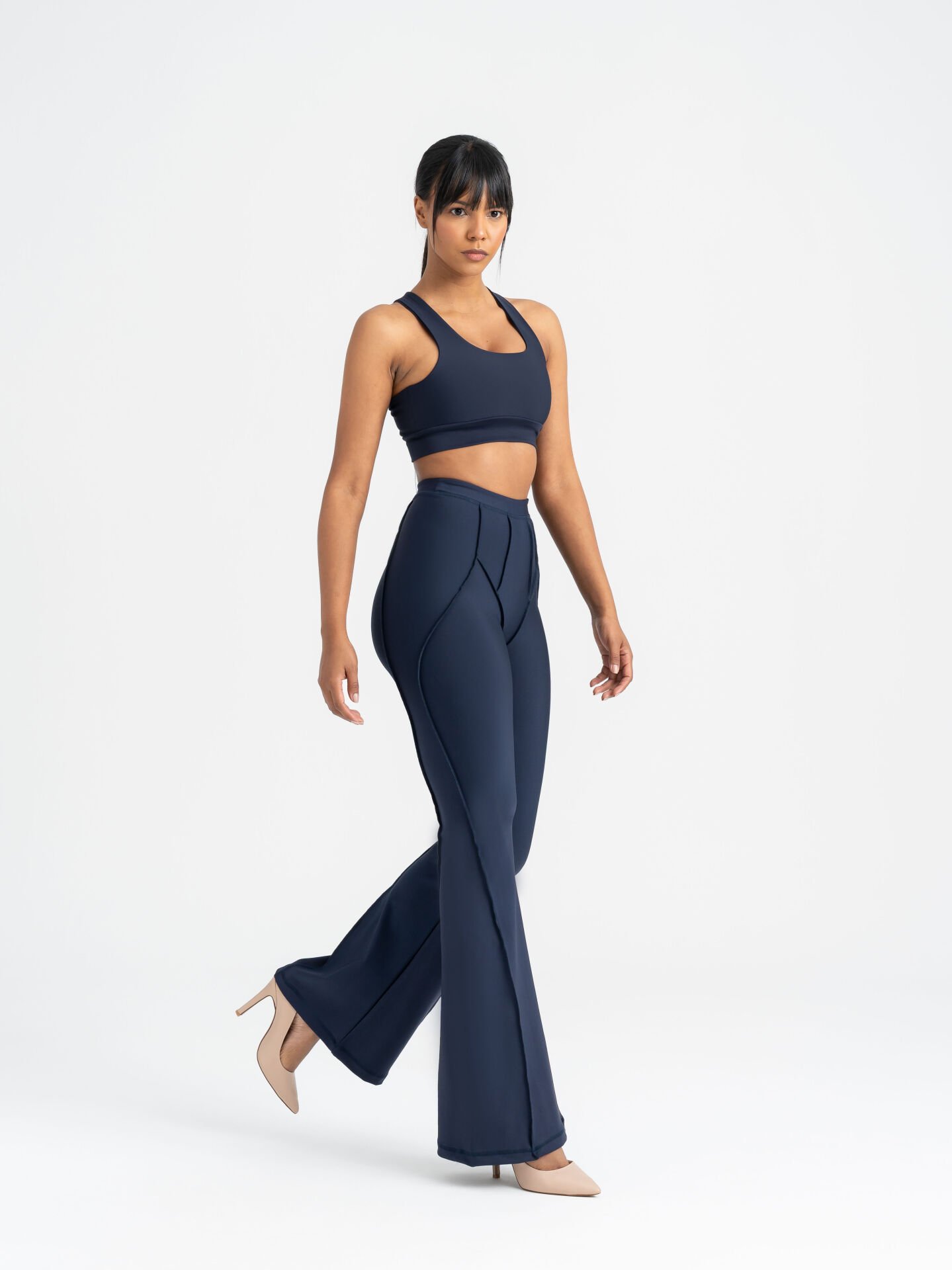 Flare Fit İspanyol Tayt Lacivert Renk 1267