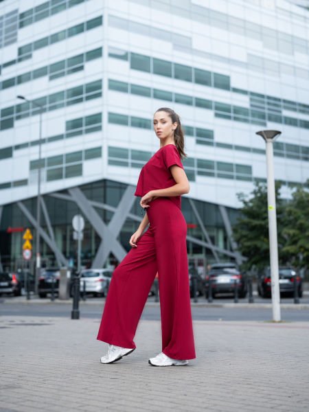 Mumbai Yoga Pantolonu Bordo Renk 448